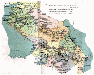 Карта железных дорог с перспективными участками, 1918 год