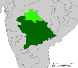 Хайдарабад и Берар на карте 1909 года