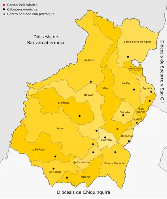 Карта епархии Велеса