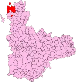 Расположение муниципалитета на карте провинции