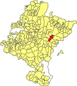 Расположение муниципалитета на карте провинции