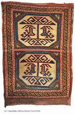 Ковёр «Марби» XV век, названый в честь шведской деревни, в церкви которой был найден. Музей Истории, Стокгольм