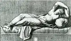 Mаркантонио Раймонди. Клеопатра. Офорт. Ок. 1520 г.