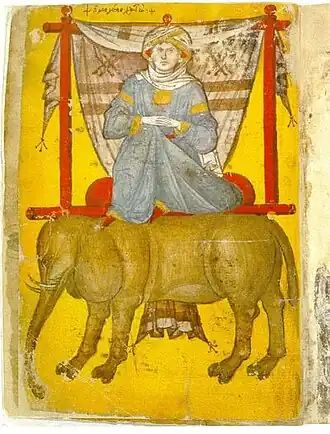 Миниатюра из греческого кодеска, хранящегося в Библиотеке Марсиана в Венеции Marc. gr. Z. 516 (904), созданного в 1380-1400 годах. На миниатюре надпись "ἡ μεγάλη Χατώ" - Великая хатун. Франц Бабингер назвал это изображение изображением Ситтишах. Его источники и аргументы неизвестны.