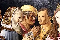 Христос и женщина, застигнутая в прелюбодеянии. Деталь