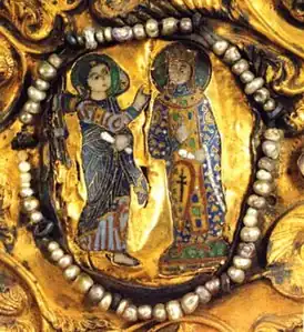 Мариам в роли вдовствующей царицы Грузии (деталь Хахульского триптиха)