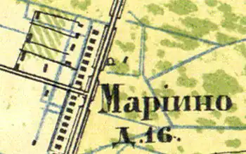 План деревни Марьино. 1860 год