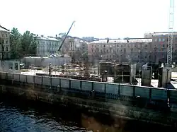 Состояние строительства на&nbsp;май 2010&nbsp;года: вид из&nbsp;окна Мариинского театра