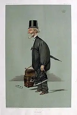 «Старый товар». Карикатура на маркиза Кланрикарда  в журнале Vanity Fair, («Spy» — Лесли Уорд), май 1900 года