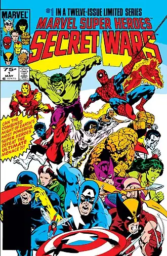 Обложка выпуска Marvel Super-Heroes Secret Wars #1 (май, 1984)Художник — Майк Зек