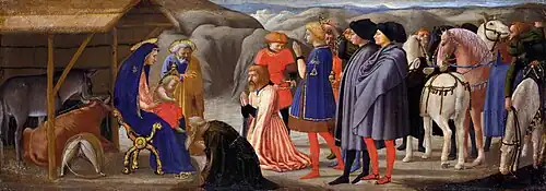 Поклонение волхвов. Деталь пределлы. Государственные музеи, Берлин