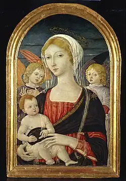 Maдонна с Младенцем и ангелами. Ок. 1470. Дерево, темпера. Фонд сиенских музеев