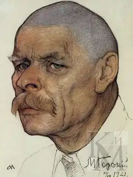 Портрет М. Горького работы Н. А. Андреева