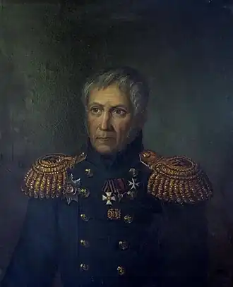 П. Н. Бежанов. Портрет контр-адмирала Максима Петровича Коробки. 1913 год. Холст, масло. 79 × 65 см. ЦВММ