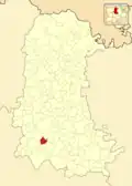 Расположение муниципалитета на карте провинции