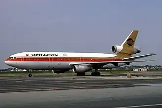 DC-10-10 авиакомпании Continental Airlines, идентичный сгоревшему