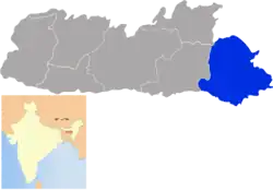 Горы Джайнтия на карте