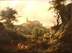 Пейзаж с Остербургом близ Вайды. Холст, масло. Музей замка, Майнинген