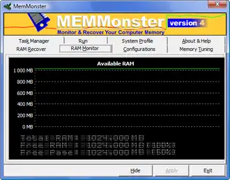 Скриншот программы MemMonster
