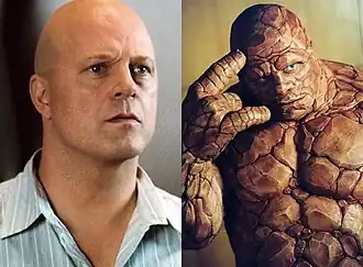 Майкл Чиклис в роли Бена Гримма / Существа в фильме «Фантастическая четвёрка» (2005)