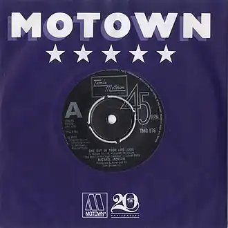 Обложка сингла Майкла Джексона «One Day in Your Life» (1975)