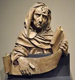 Безбородый пророк. 1490–1495. Дерево. Либиг-хаус,  Франкфурт-на-Майне