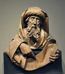 Бородатый пророк. 1490–1495. Дерево. Либиг-хаус,  Франкфурт-на-Майне