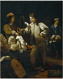 В художественной мастерской. 1652. Холст, масло. Детройтский институт искусств, США