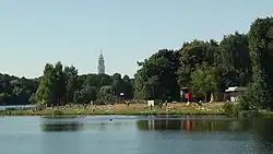 Пляж на берегу Большого Садового пруда, 2015 год