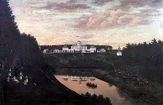 Панорама усадьбы Михайловское (Отто Клодт, 1822)