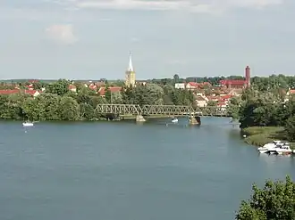 Южная оконечность озера Талты около города Миколайки летом 2012 года