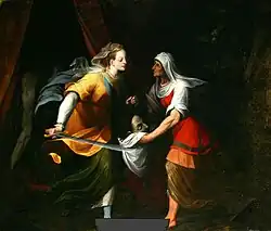 Юдифь с головой Олоферна. Холст, масло. Церковь Санта-Мария-дель-Кармине, Милан