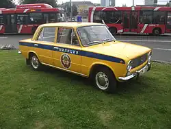 Восстановленный автомобиль милиции ВАЗ-2101 "Жигули" в Тарту 2014 г.
