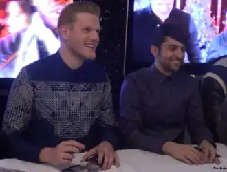 Скотт Хоинг(слева) и Митч Грасси (справа) в 2014 году в Нью-Йорке.