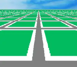 "Тестовое изображение, демонстрирующее режим работы №&nbsp;7 в SNES"