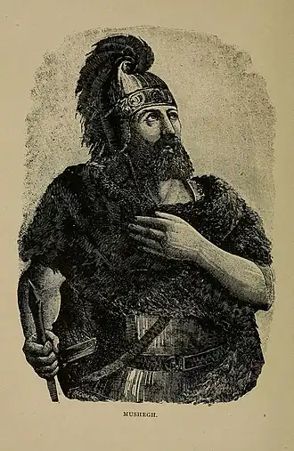Иллюстрация XIX века с изображением Мушега  Мамиконяна