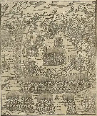 Атака молдавской кавалерии на польскую армию