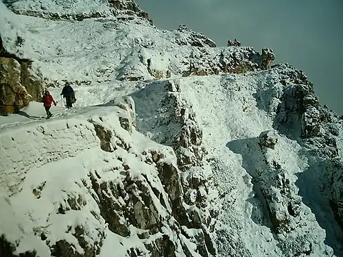 Участок дороги в зимнее время