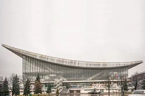 Павильон № 70 «Москва» на ВДНХ. Архитекторы М. В. Посохин, А. А. Мндоянц, Б. Тхор