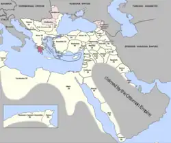 Эялет Морея в 1795 году.