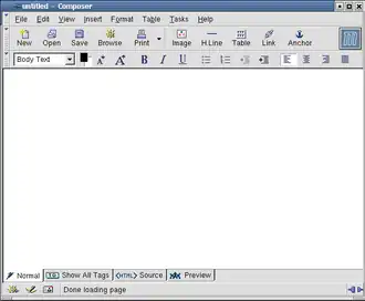 Скриншот программы Mozilla Composer