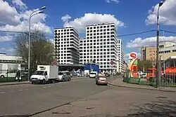 Вид к северо-востоку от пересечения с Киевской улицей и Резервным проездом