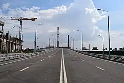 Путепровод над платформой «ЗИЛ» в июле 2018 года