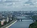 Вид на Пушкинский мост с воздуха (вдали - Крымский), 2008