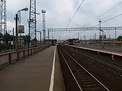 Вид с платформы №1 в сторону Грачёвской (2009)