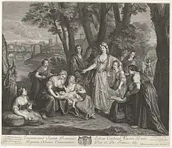 Нахождение Моисея. По оригиналу А. Куапеля. Между 1699 и 1703. Офорт, резец