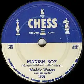 Обложка сингла Мадди Уотерса «Manish Boy» (1955)