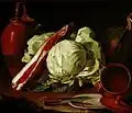 Кристофоро Мунари[укр.]. «Натюрморт с керамической посудой, тыквой и капустой»