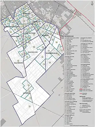 Муниципалитет Флоренсио-Варела на карте