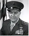 A black and white image of John C. Munn, a white male in his Marine Corps dress uniform, circa 1964